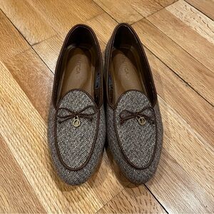 Nautica Kelline Herringbone Brown Slip-On Loafers